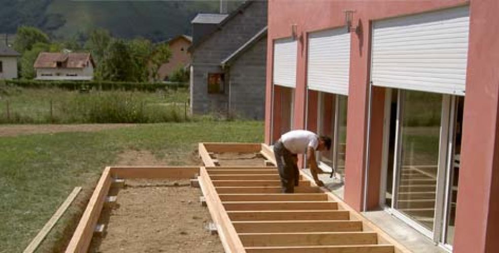 Terrasse en bois et parquet